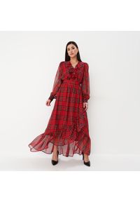 Mohito - Sukienka maxi w kratę - Czerwony. Kolor: czerwony. Długość: maxi #1
