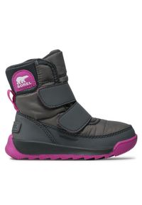 sorel - Sorel Śniegowce Childrens Whitney II Strap Wp NC3919 Szary. Kolor: szary. Materiał: materiał #1