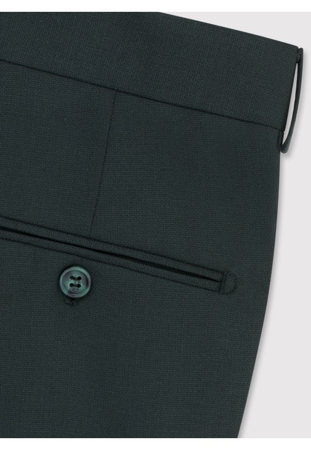 Pako Lorente - PAKO LORENTE – Gładkie spodnie garniturowe w kolorze zielonym. Kolor: zielony. Materiał: wiskoza, poliester, elastan. Wzór: gładki. Styl: elegancki