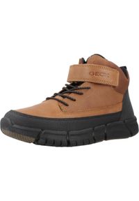 Geox - Buty GEOX J FLEXYPER B. Brązowy. Kolor: brązowy. Materiał: syntetyk, tkanina, skóra. Sport: turystyka piesza