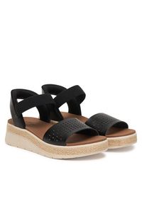 skechers - Skechers Sandały Bobs Sun Ray 114415/BLK Czarny. Kolor: czarny. Materiał: skóra #6