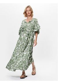 TwinSet - TWINSET Sukienka letnia 231LM2PDD Zielony Relaxed Fit. Kolor: zielony. Materiał: bawełna. Sezon: lato #4