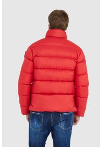 Blauer USA - BLAUER Czerwona puchowa kurtka męska FLETCHER, Rozmiar XL. Kolor: czerwony. Materiał: puch