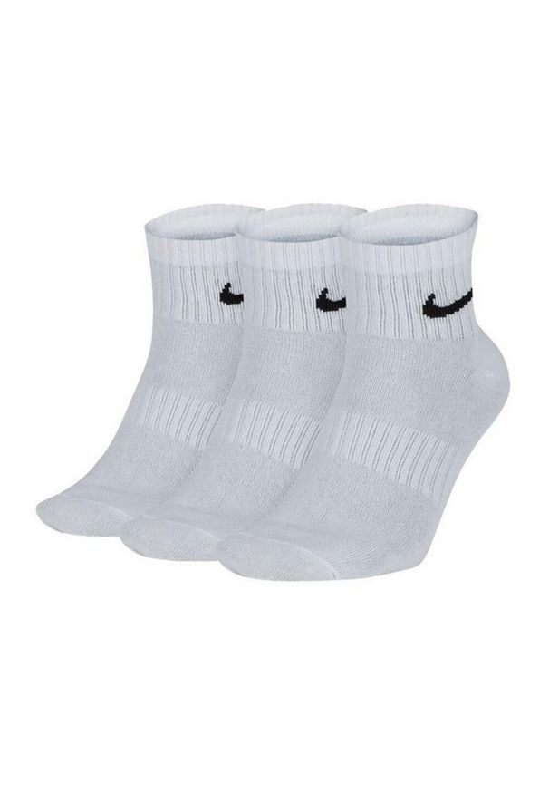 Nike - Męskie Lekkie Skarpetki Na Co Dzień (zestaw 3 Sztuk). Kolor: biały. Sport: turystyka piesza