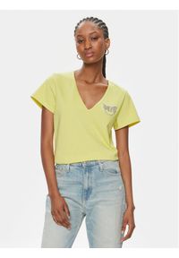 Pinko T-Shirt 100372 A1R7 Żółty Regular Fit. Kolor: żółty. Materiał: bawełna #1