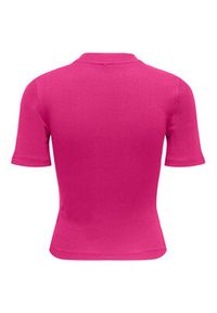 only - ONLY Bluzka 15289918 Różowy Regular Fit. Kolor: różowy. Materiał: bawełna #3