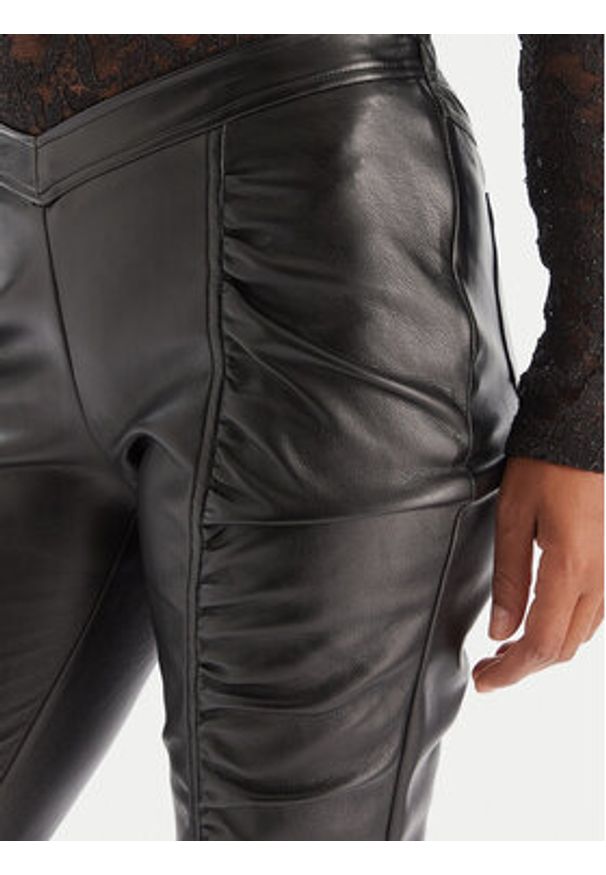 Pinko - PINKO Spodnie z imitacji skóry Panelle 105375 A2P5 Czarny Slim Fit. Kolor: czarny. Materiał: syntetyk