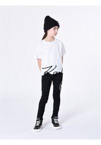 Karl Lagerfeld Kids Spodnie dresowe Z14216 S Czarny Regular Fit. Kolor: czarny. Materiał: wiskoza