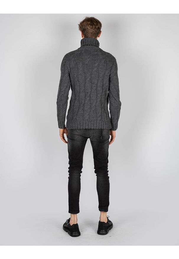 Xagon Man Sweter "Turtleneck" | A21081J10301 | Mężczyzna | Szary. Okazja: na co dzień. Typ kołnierza: golf. Kolor: szary. Materiał: akryl, wełna. Styl: casual