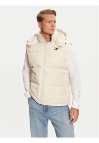 Tommy Jeans Bezrękawnik Alaska DM0DM19538 Beżowy Regular Fit. Kolor: beżowy. Materiał: syntetyk. Długość rękawa: bez rękawów