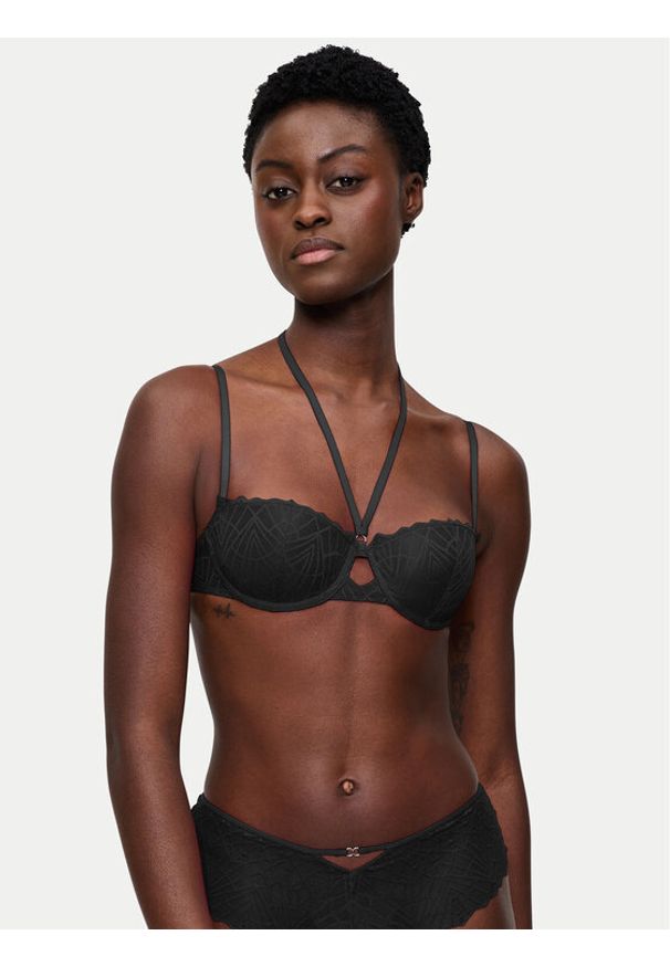 Triumph Biustonosz balkonetka That Night In Vegas 10224874 Czarny. Kolor: czarny. Materiał: syntetyk