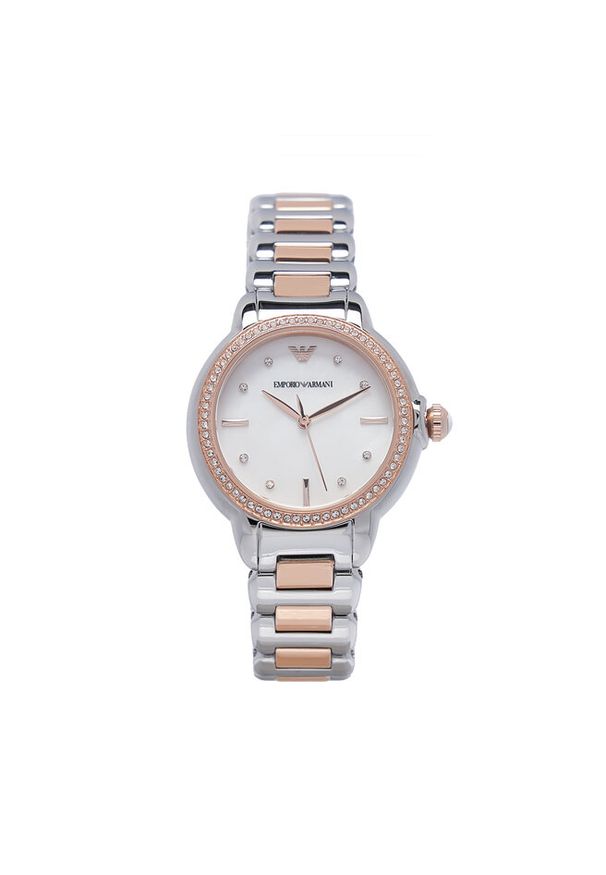 Zegarek Emporio Armani. Kolor: srebrny