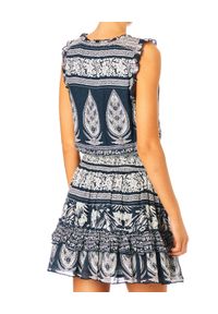 M.A.B.E - Sukienka mini Athena. Kolor: niebieski. Materiał: bawełna, tkanina. Wzór: aplikacja. Sezon: lato. Długość: mini #2