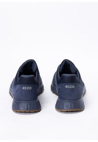ecco - Sneakersy męskie granatowe ECCO Exostride M. Okazja: na spacer, na co dzień. Kolor: niebieski. Materiał: materiał, skóra. Szerokość cholewki: normalna. Technologia: Gore-Tex. Sport: turystyka piesza #4