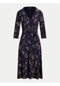 Lauren Ralph Lauren - LAUREN RALPH LAUREN Sukienka codzienna 250957701001 Granatowy Slim Fit. Okazja: na co dzień. Kolor: niebieski. Materiał: syntetyk. Typ sukienki: proste. Styl: casual #5
