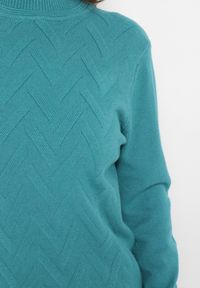 Born2be - Zielony Sweter z Długim Rękawem Abewina. Kolor: zielony. Materiał: dzianina, tkanina. Długość rękawa: długi rękaw. Długość: długie #5
