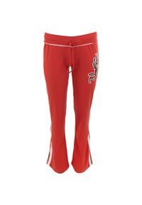 ŠIJEME SRDCEM - Nordblanc Damskie Spodnie dresowe Czerwone - Wygodne i Stylowe. Kolor: czerwony, biały, wielokolorowy. Materiał: dresówka. Długość: długie #1