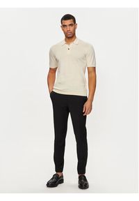 Calvin Klein Polo K10K113053 Beżowy Regular Fit. Typ kołnierza: polo. Kolor: beżowy. Materiał: bawełna #4