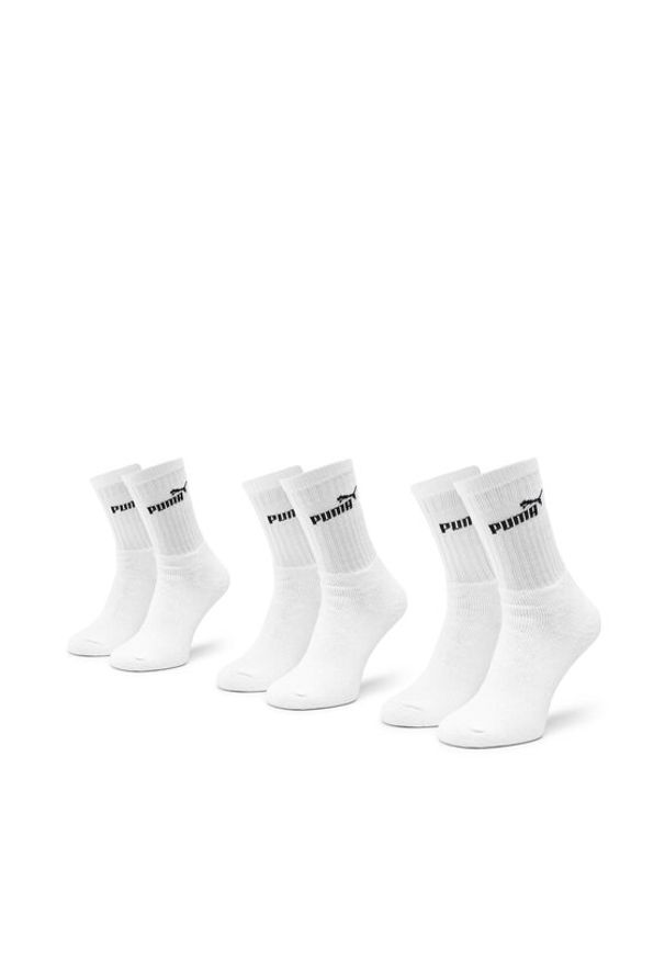 Puma Zestaw 3 par wysokich skarpet unisex 907934 r. 35/38 Biały. Kolor: biały. Materiał: materiał