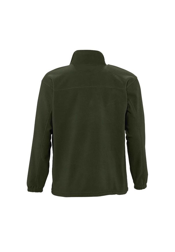 SOL'S - Męski Polar North Bluza Polarowa Outdoor. Kolor: zielony. Materiał: polar. Sezon: zima. Styl: sportowy