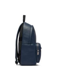 Calvin Klein Plecak podróżny Raised Round Backpack LV04D3155G Granatowy. Kolor: niebieski. Materiał: skóra #5