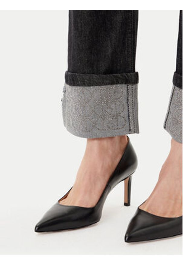 Rinascimento Jeansy CFC0125150003 Czarny Loose Fit. Kolor: czarny