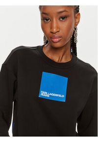 Karl Lagerfeld Jeans Bluza 240J1807 Czarny Regular Fit. Kolor: czarny. Materiał: bawełna #3