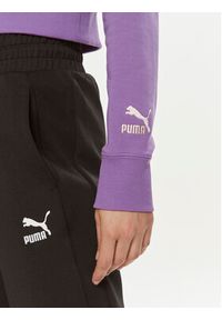 Puma Bluza For The Fanbase 624346 Fioletowy Relaxed Fit. Kolor: fioletowy. Materiał: bawełna