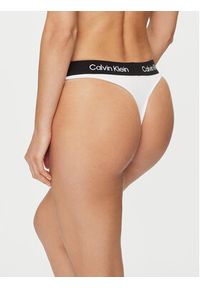 Calvin Klein Swimwear Dół od bikini KW0KW02258 Biały. Kolor: biały. Materiał: syntetyk