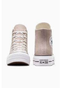 Converse trampki Chuck Taylor All Star Lift damskie kolor beżowy A06139C. Nosek buta: okrągły. Zapięcie: sznurówki. Kolor: beżowy. Szerokość cholewki: normalna. Styl: klasyczny #6