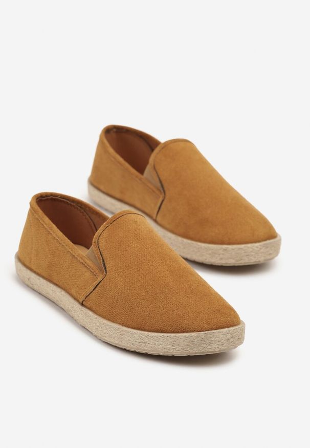 Born2be - Brązowe Trampki Ozdobione Plecionką Tolessea. Kolor: brązowy. Materiał: jeans. Wzór: aplikacja. Styl: klasyczny, elegancki