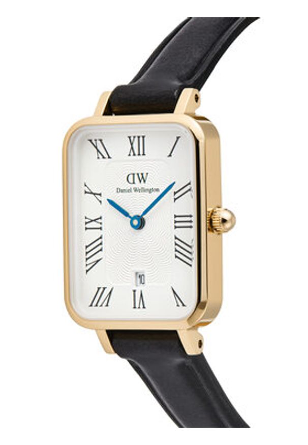 Daniel Wellington Zegarek Quadro Roman Numerals Date DW00100865 Czarny. Kolor: czarny
