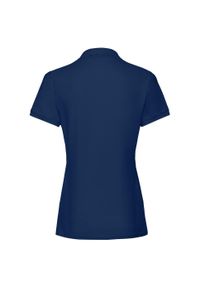 FRUIT OF THE LOOM - Damska Koszulka Polo Premium. Typ kołnierza: polo. Kolor: niebieski