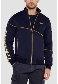 Aeronautica Militare - AERONAUTICA MILITARE Granatowa bluza męska Embroidered Color-block, Rozmiar XXL. Kolor: niebieski