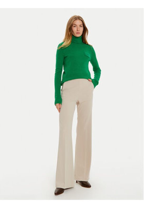 Imperial Spodnie materiałowe P3E9IAW Beżowy Flare Fit. Kolor: beżowy. Materiał: syntetyk