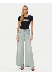 Guess T-Shirt W5GI14 J1314 Czarny Regular Fit. Kolor: czarny. Materiał: bawełna