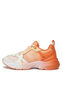 Calvin Klein Jeans Sneakersy Retro Tennis Low Lace Mix Ml Sat YW0YW01307 Pomarańczowy. Kolor: pomarańczowy. Materiał: materiał, mesh #2