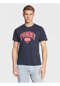 Tommy Jeans T-Shirt Entry DM0DM15675 Granatowy Regular Fit. Kolor: niebieski. Materiał: bawełna #1