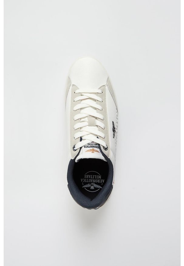 Aeronautica Militare - Sneakersy męskie skórzane AERONAUTICA MILITARE. Materiał: skóra