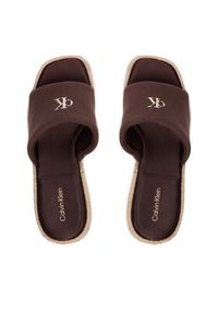 Calvin Klein Espadryle Wedge Espad 70 Canvas Mg HW0HW03282 Brązowy. Kolor: brązowy. Materiał: materiał #6