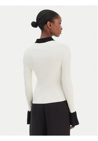 Hugo - HUGO Sweter Sharro 50542608 Beżowy Slim Fit. Kolor: beżowy. Materiał: wiskoza #3