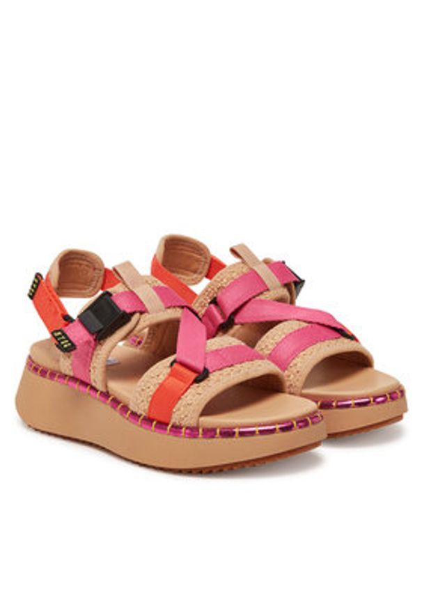 Steve Madden Sandały Decorum SM11003017 Beżowy. Kolor: beżowy. Materiał: materiał