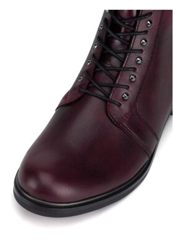 Remonte Botki D8380-35 Bordowy. Kolor: czerwony. Materiał: skóra