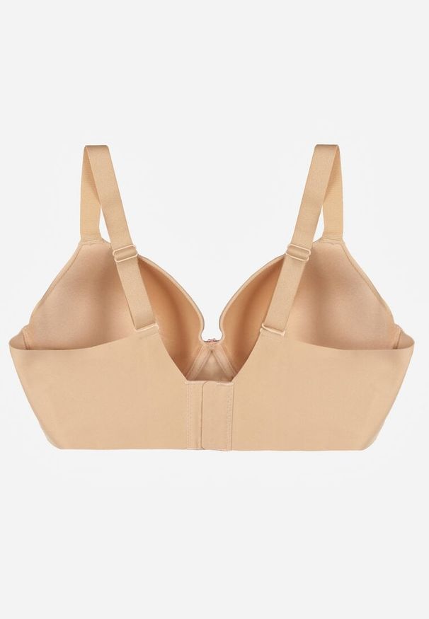 Renee - Beżowy Klasyczny Biustonosz o Gładkiej Fakturze Adriaros. Kolor: beżowy. Wzór: gładki