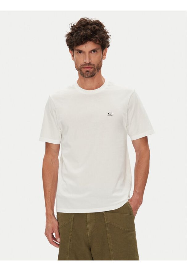 C.P. Company T-Shirt RCCMTS725A005100W Écru Regular Fit. Materiał: bawełna