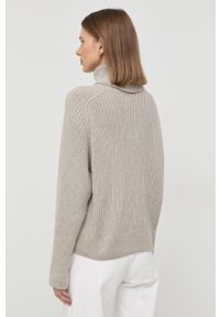 Marc O'Polo sweter wełniany damski kolor szary z golfem. Typ kołnierza: golf, polo. Kolor: szary. Materiał: wełna. Długość rękawa: raglanowy rękaw #5