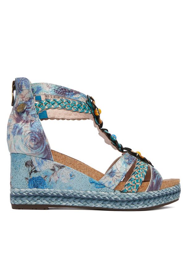 Laura Vita Sandały Fayco 72 Niebieski. Kolor: niebieski. Materiał: skóra