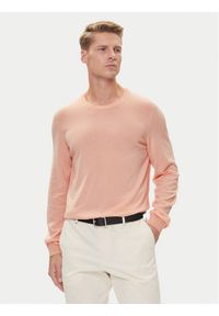 BOSS Sweter Leno-P 50468239 Różowy Slim Fit. Kolor: różowy. Materiał: wełna #1