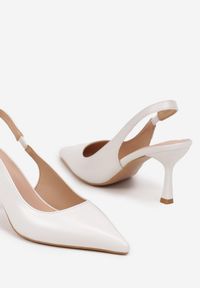 Born2be - Białe Sandały na Szpilce z Odkrytą Piętą Delariael. Okazja: na co dzień. Zapięcie: pasek. Kolor: biały. Obcas: na szpilce. Styl: casual, elegancki #2