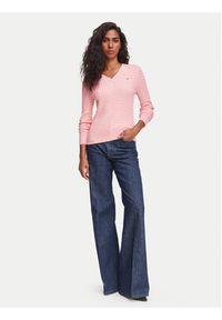 TOMMY HILFIGER - Tommy Hilfiger Sweter WW0WW44987 Różowy jasny Regular Fit. Kolor: różowy. Materiał: bawełna #5